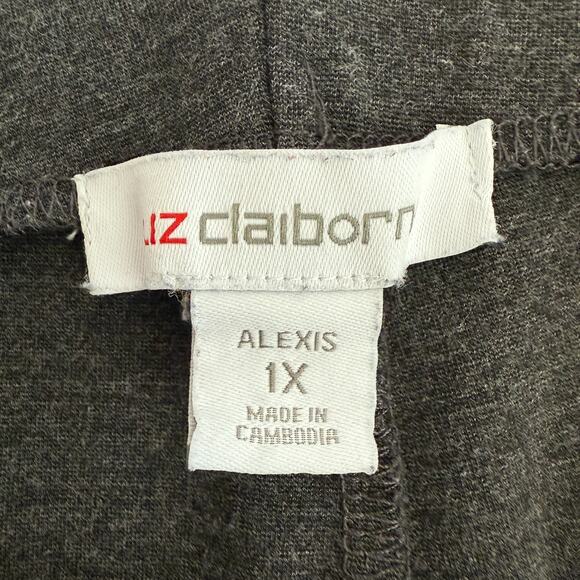 Liz Claiborne Women's Alexis Straight Leg Gray Pants Size 1x Casual Timeless - Picture 3 of 11